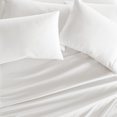 thumbnail image 5 of Queen, White Solid Microfiber 6 Piece Bed Sheet Set, by Noble Linens, 5 of 11
