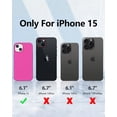 thumbnail image 6 of for iPhone 15 Case,Liquid Silicone Slim Shockproof Protective iPhone 15 6.1 inch Phone Case [Microfiber Lining] (Rose red)…, 6 of 12