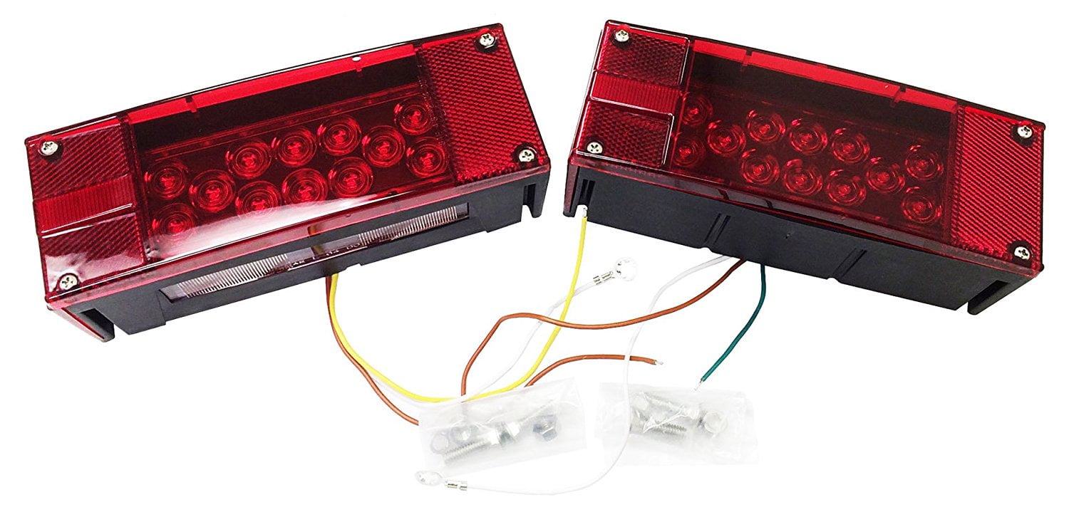 LED Submersible Low Profile Trailer Tail/Side Light Pair 24009/24010