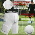 thumbnail image 5 of TUOYR Mens Padded Compression Short Football Girdle with Pads Youth Hip Thigh Butt Tailbone Protector Adult Protective Pants for Baseball Snowboard Skate Ski Kockey Cycling Baseball Rugby, 5 of 7