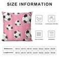 thumbnail image 5 of Autua Soccer Pillowcase Soccer Cushion Cover Kids Boys Girls Soccer Ball Games Pink Decorative Pillowcase Pillowcase Sports Theme Outdoor Pillowcase 20x20in, 5 of 5