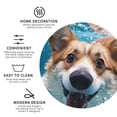 thumbnail image 3 of Lsque Sea Swimming Corgi Pattern 4" Drink Coasters Set of 4, PVC Leather Absorbent Coasters, Table Coaster Set Decorative Coffee Cup Coasters Housewarming Gift -Round Shape, 3 of 6