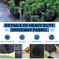 thumbnail image 3 of EastVita 6x100FT Weed Barrier Fabric Heavy Duty Woven Landscape Fabric Easy Setup Ground Cover Weed Control Mat for Greenhouse Yard Flower Bed Garden Black, 3 of 6