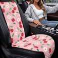 thumbnail image 2 of Uorisanigo Cherry Floral Car Seat Cushion Quilted Front Automotive Seat Cover 2‑Pack Breathable Non‑Slip Car Seat Protector Car Accessories Auto Seat Pads for Leather and Fabric Vehicle Seats, 2 of 7