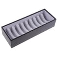 thumbnail image 1 of Caja Organizador de exhibición Fernando 10 ranuras PU y Bandeja de joyería Brazalete Blanco, 1 of 8