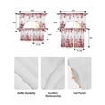 thumbnail image 5 of Pink Red Eucalyptus Leaves Swag Kitchen Curtains Sets for Windows 24 Inch Length, Watercolor Spring Summer Botanical Short Window Curtain Swags Valances and Tiers 3 Piece Set for Cafe/Dining Room, 5 of 5