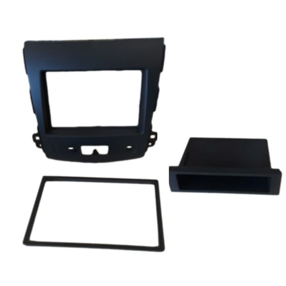 Double DIN Car Stereo Radio Installation Dash Kit with Pocket for 2007-2013 Mitsubishi Outlander