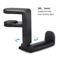 thumbnail image 2 of PC Gaming Headphone Stand Headset Hook Holder, Hanger Mount With Adjustable Rotating Arm Clamp, Desk Mount Universal Bag Bracket, 2 of 5