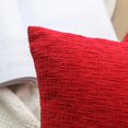 thumbnail image 4 of Taie d'Oreiller Décorative à Rayures Douces pour Lit / Canapé, 2 pcs, 20 "X 20" (50 Cm), Rouge d'Épine-vinette, 4 of 6