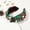 Green, variant on Christmas Headband for Women, White Pearl Rhinestone Crystal Jeweled Embellished Hairband, Wide Top Knot Hairband Headpieces, Christmas Holiday Party Costume Decoration