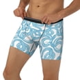 thumbnail image 3 of Salouo Blue Snake Pattern Men's Boxer Briefs, Soft & Breathable Underwear Elastic Waistband Briefs for Men,1-Pack, 3 of 7