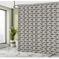 thumbnail image 4 of Ambesonne Floral Shower Curtain, Art of Leaves Flowers, 69"Wx75"L, Charcoal Grey and Dust, 4 of 4
