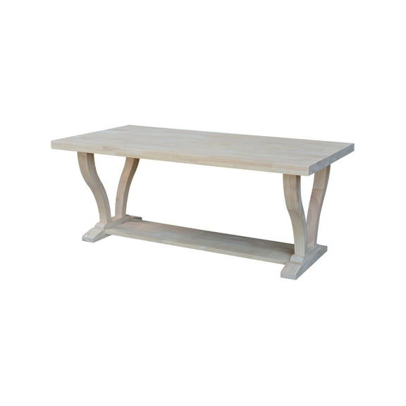 International Concepts LaCasa Solid Wood Coffee Table - Unfinished