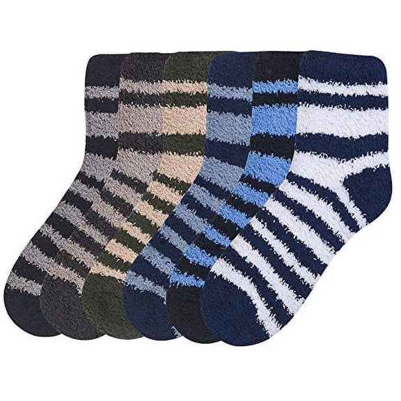 Mamia 6 Pairs Women's Cozy Slipper Socks Fuzzy Sock Multi Color