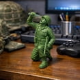 thumbnail image 4 of Whimsical Green Man Desktop Figurine for Themed Parties Classic Soldier Miniature Decoration Novelty Statues Ideal for Home, 4 of 5