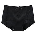 thumbnail image 3 of Blmnix Ladies Underwear High Waisted Period Panties Breathable Underwear Boxers Lace Panties Black Womens Underwear Cotton,XXL, 3 of 4