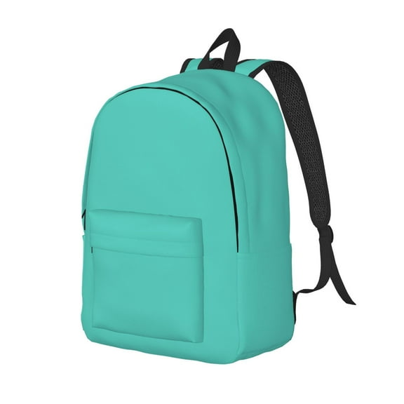 Ratiio Teal Turquoise Print Canvas Backpack for Women & Men Retro Aesthetic Rucksack Basic Backpack for High School/College Students Travel Laptop Bag