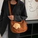 thumbnail image 1 of Bolsa De Hombro Bolsa bandolera de pana Transpirable con colgante Duradero con cremallera Viaje de compras Ndcxsfigh Para Estrenar, 1 of 3