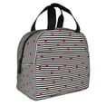 thumbnail image 2 of Easygdp Ladybugs on Black and White Striped Bolsa Térmica Premium - Tela Oxford Impermeable, Gran Capacidad, Bolsillo Frontal, Unisex para Trabajo, Escuela, Actividades al Aire Libre y Picnics, 2 of 8