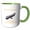 Green/White, variant on 3drose, Utah Territory Reptile the Gila Monster, 11oz Two-tone Blue Mug