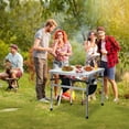 thumbnail image 7 of Square Camping Table, Portable Outdoor Table with Adjustable Height, Lightweight MDF, and Carry Handle for Camping & Picnics (60CM), 7 of 7