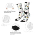 thumbnail image 4 of Fotbe Funny Puppy Calcetas Largas con Estampado para Hombre y Mujer – Calcetas de Compresión Transpirables y Elásticas, Viajar y Uso Diario Talla 5-11, 4 of 6