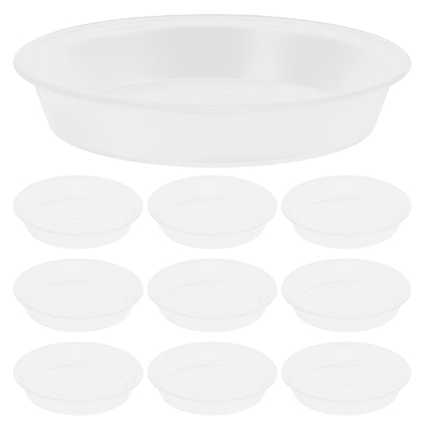 10 platillos de plástico para macetas, platillos transparentes para plantas, bandeja para plantas, platillos para macetas, ideales para bandejas de plantas, platos para macetas para atrapar agua