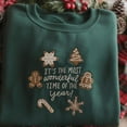 thumbnail image 2 of Embroidered Christmas Time Swreatshirt, It's The Most Wonderful Time Shirt, Christmas Shirt, Vintage Christmas Shirt, Retro Christmas Shirt, 2 of 5