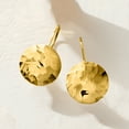 thumbnail image 6 of Ross-Simons 14kt Yellow Gold Hammered Disc Drop Earrings, Women's, Adult, 6 of 8