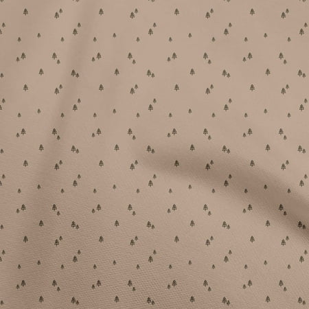 oneOone Cotton Cambric Rose Brown Fabric Tree Sewing Fabric By The Yard Printed Diy Clothing Sewing Supplies 42 Inch Wide