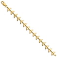 thumbnail image 2 of 14k Yellow Gold Whale Tail Bracelet, 2 of 7