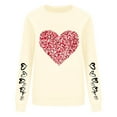 thumbnail image 3 of PNTUTB Women's Fall Winter Fashion Printing Long Sleeve Round Neck Casual Loose Hoodless Sweatshirts, 3 of 4
