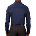 thumbnail image 2 of Van Heusen Chemise Habillée Homme à Col Flexible Ajustée Extensible, Bleu Nuit, Col 15.5 Pouces Manches 32 Pouces-33 Pouces, 2 of 3
