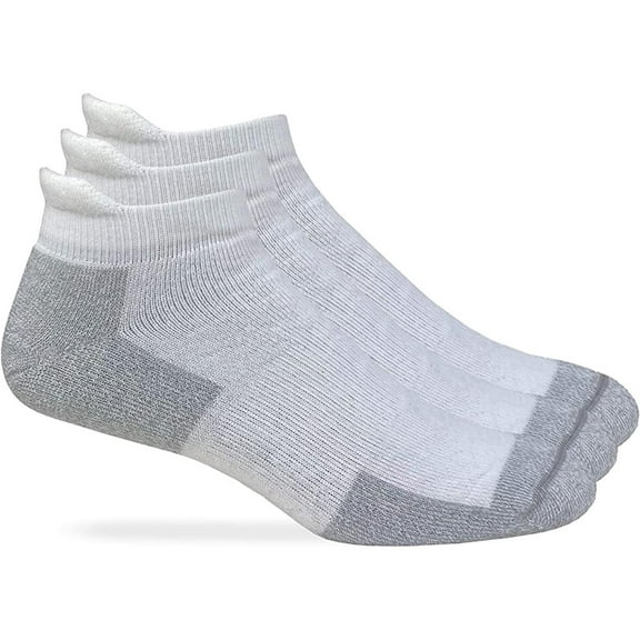 Carolina Ultimate Men's Ultra-Dri Tab Socks 3 Pair, White, Men's 9-13 Shoe