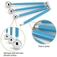 thumbnail image 3 of Kit de pastel DIY Laklulu, 4 bolas de metal Kit de pastel de dulce de azúcar para hornear Acero inoxidable 8 primeras flores de azúcar en forma de bolígrafo, 3 of 5