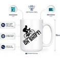 thumbnail image 3 of Oh Shift Funny Bicycle Cycling Biker Gear Shift 15 oz Deluxe Double-Sided Coffee Tea Mug, 3 of 4
