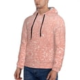 thumbnail image 3 of Kdxio Rose Gold Glitter Print Mens Casual Hooded Collar Drawstring Hoodies Pullover Sweatshirts Casual Long Sleeve Shirts-3X-Large, 3 of 7