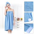 thumbnail image 1 of WALFRONT Women's Bath Wrap Set, Adjustable Bathing Bathrobe and Hair Drying Cap Spa Strapless Shower Towel Kits, 35.4 inch/90cm Length, Spa Towel,Wrap Towel, 1 of 6