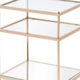 thumbnail image 3 of Furniture of America Mendry Glass Top 2-Shelf Side Table in Champagne Gold, 3 of 6