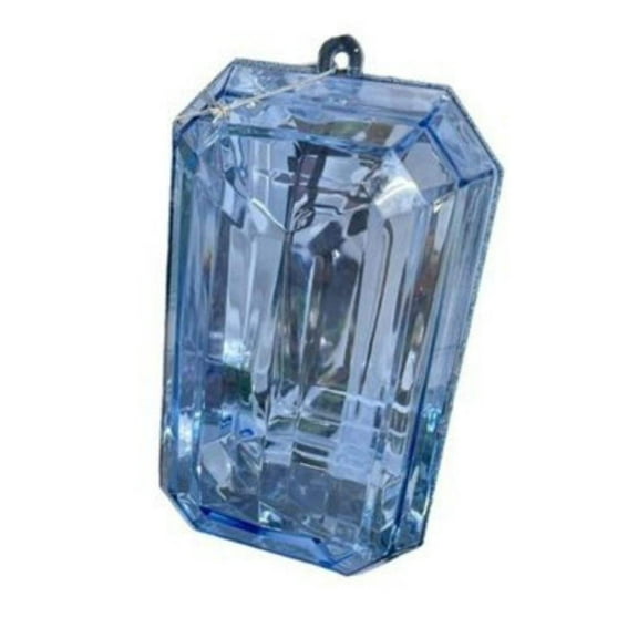 Regency International 9" Acrylic Emerald Cut Precious Gem Ornament, Sapphire