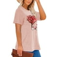thumbnail image 2 of XCHQRTI Womens Love Heart T-Shirts Valentine's Day Graphic Tees Short Sleeve Plus Size Tops, 2 of 9