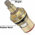 thumbnail image 2 of 2pcs Ceramic Disc Head, 1/2" Ceramic Cartridges, Universal Brass Faucet Replacement Replacement For Kitchen, Bathroom (hot And Cold), 2 of 4