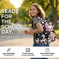 thumbnail image 4 of Yspwyqan Cherry Blossom Axolotl Kids Backpack Set for Girls Ages 8-15, 4 Piece Back to School Backpack, 17" Lightweight Large School Bags Set with Lunch Bag Pencil Case Water Bottle Bag, 4 of 7