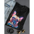 thumbnail image 3 of Pastell Colorful French Bulldog T-Shirt Women -Weekday Best Designs, Female Large, 3 of 4