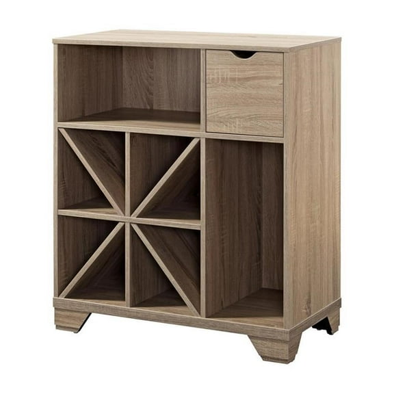 Furniture of America Alexandra Wood Multi-Storage Buffet in Dark Taupe Brown