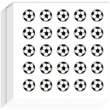 Self-Adhesive Paper Decorative Stickers for Party Decorative Presents Sealing Football 90x90mm 25 patterns/pc Paper