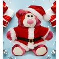 thumbnail image 5 of DolliBu Santa Pink Tie-Dye Bear Stuffed Animal Plush Toy - Super Soft Wild Animal Dress Up with Red Santa Claus Outfit, Cute Wild Life Animal Bear Gift Perfect Holiday Christmas Gift - 9 Inches, 5 of 7