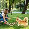 thumbnail image 5 of Cuencos plegables para viajar, 2 en 1, de silicona, para comida y agua, con cremallera, ideales para excursiones al aire libre, acampadas y viajes, cuencos portátiles para perros y gatos., 5 of 5