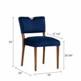 thumbnail image 3 of Pemberly Row Navy Blue Velvet Dining Chair with Gold Handle - Set of 2, 3 of 9