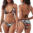 thumbnail image 3 of Fotbe Red Train Hot Air Balloon Traje de Baño para Mujer de Dos Piezas – Bikini Sexy de Tirantes Tipo Halter con Diseño Triangular, 3 of 6